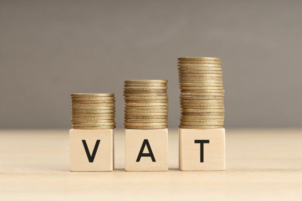 VAT word in wooden blocks